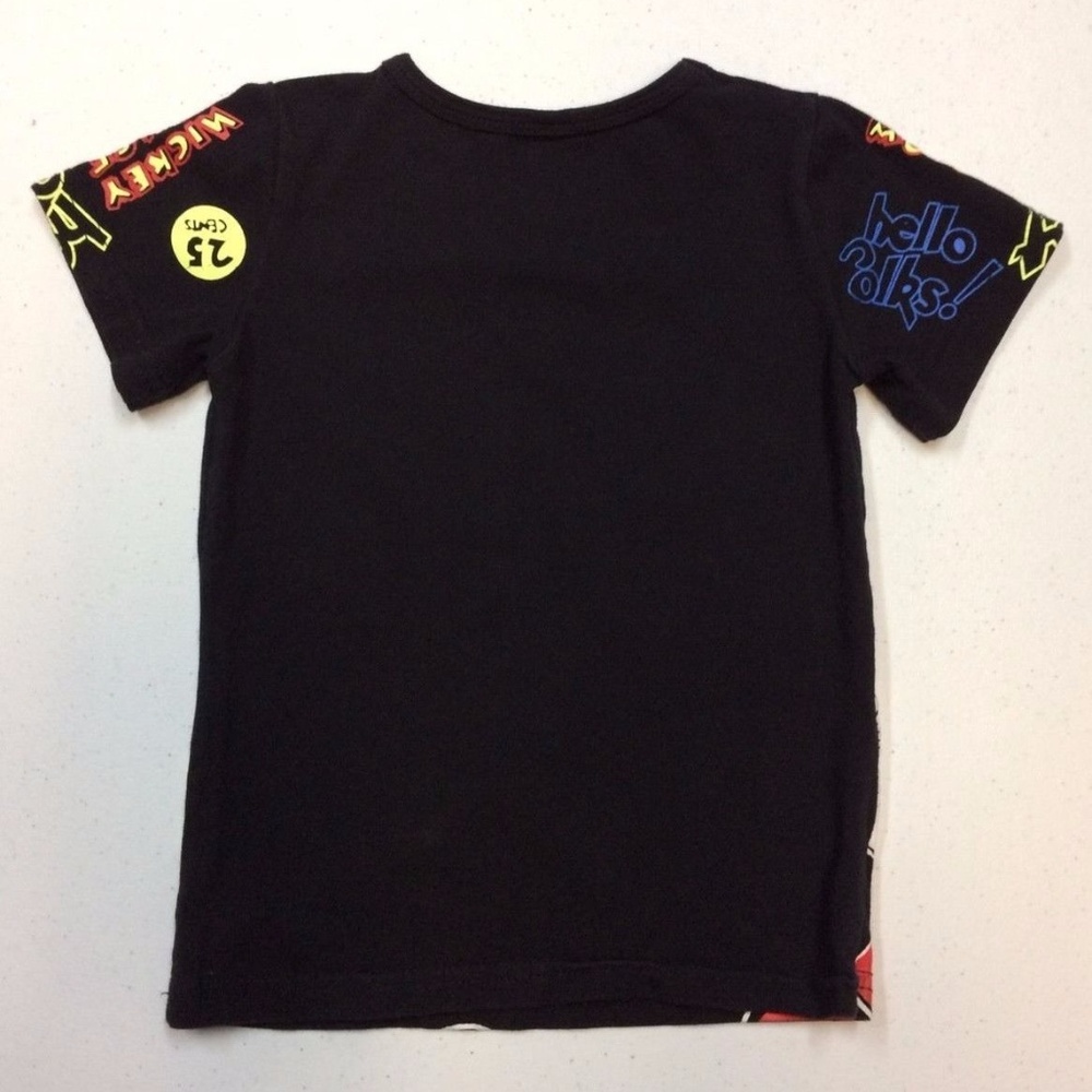 Youth Black Mickey Mouse Disneyland T Shirt Unisex - Picture 2 of 7